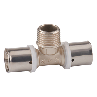 Press Fittings For Multilayer Pipe And PE-X Pipe U,TH,M Male Tee