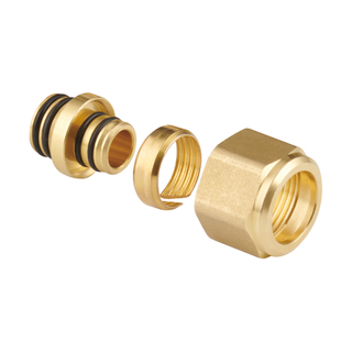 Brass Floor Heating Parts Compression Adapter for Manifolds